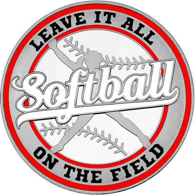 White "Softball" with Red Outer Circular Borders